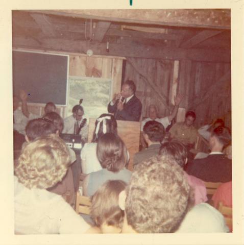 Sam Fife singing and preaching